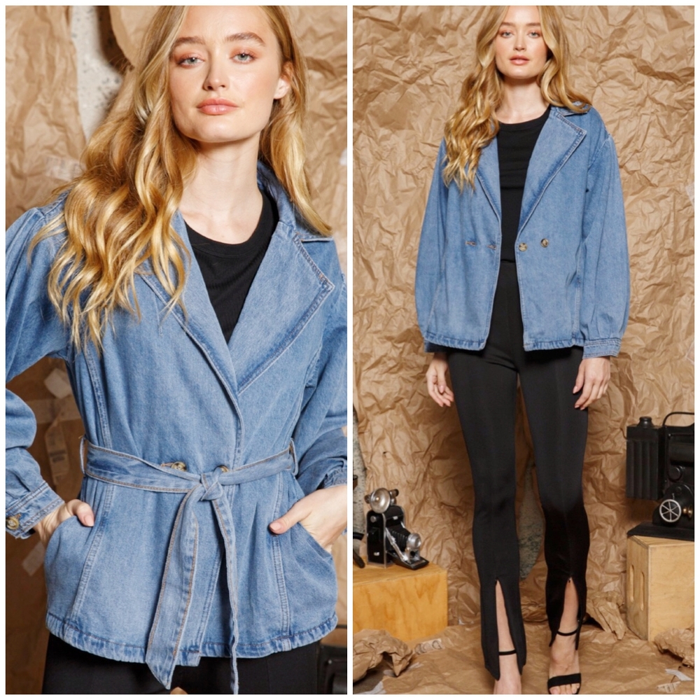 Aaron & Amber Adorable Denim Jean Jacket - Picture 3 of 13